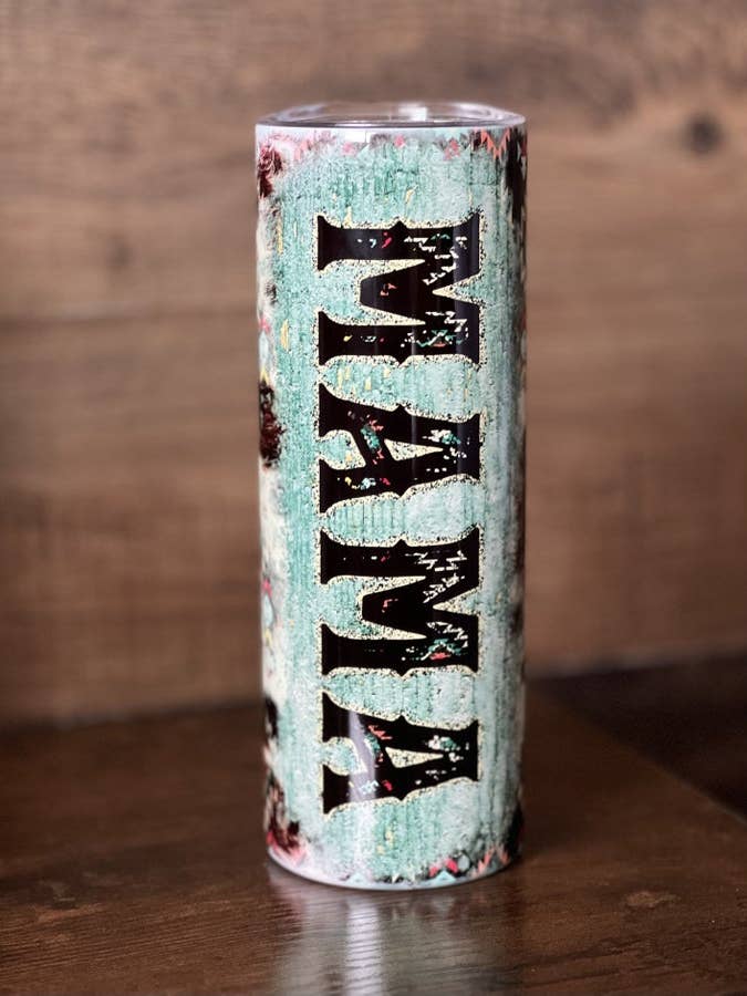 Mama Western Cowhide - 20oz Skinny Tumbler for wholesale by Style + Grace Wholesale