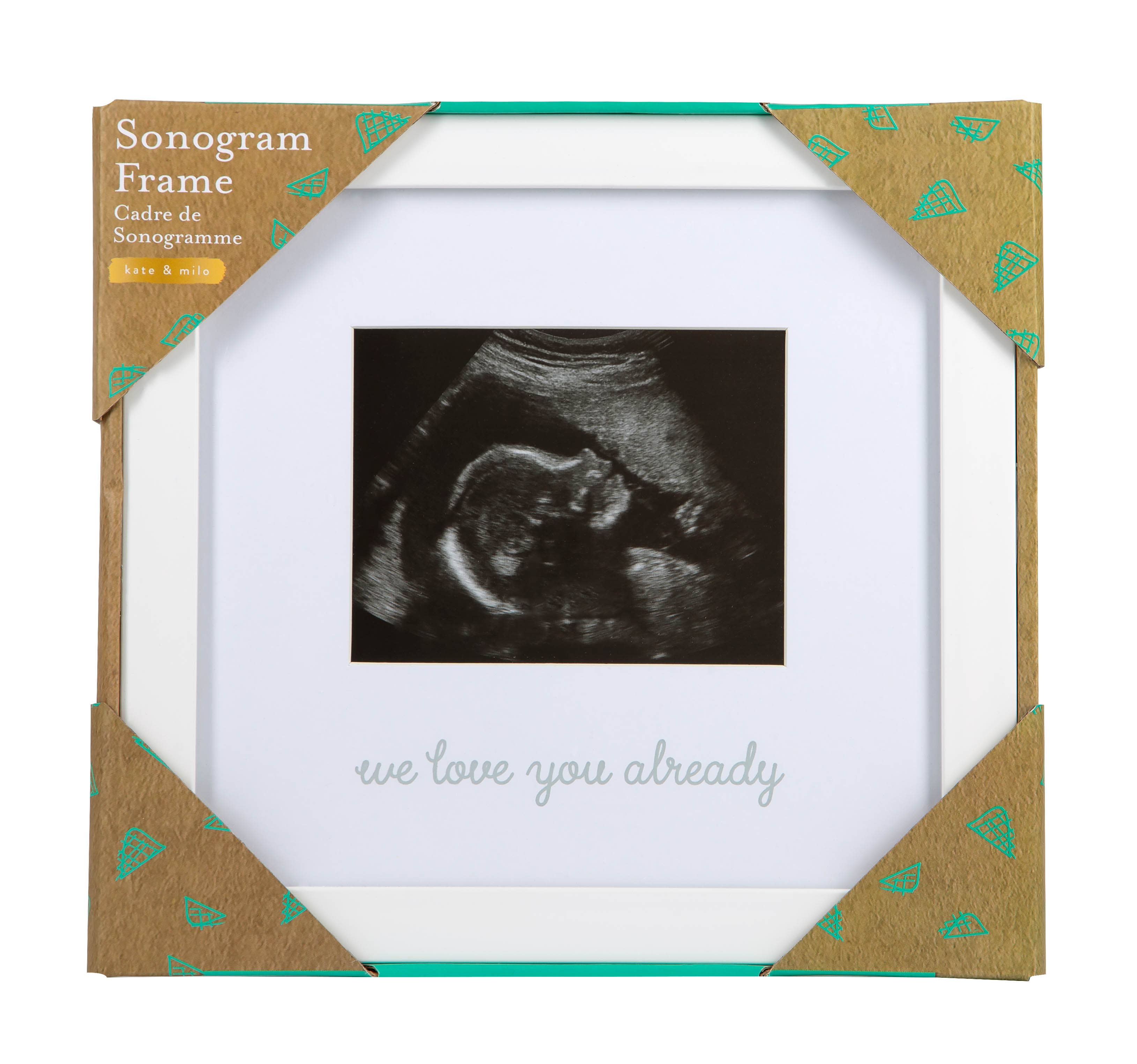 Kate & Milo - Wholesale Picture Frame - Kids & Baby - We Love You Already Sonogram Frame, White9