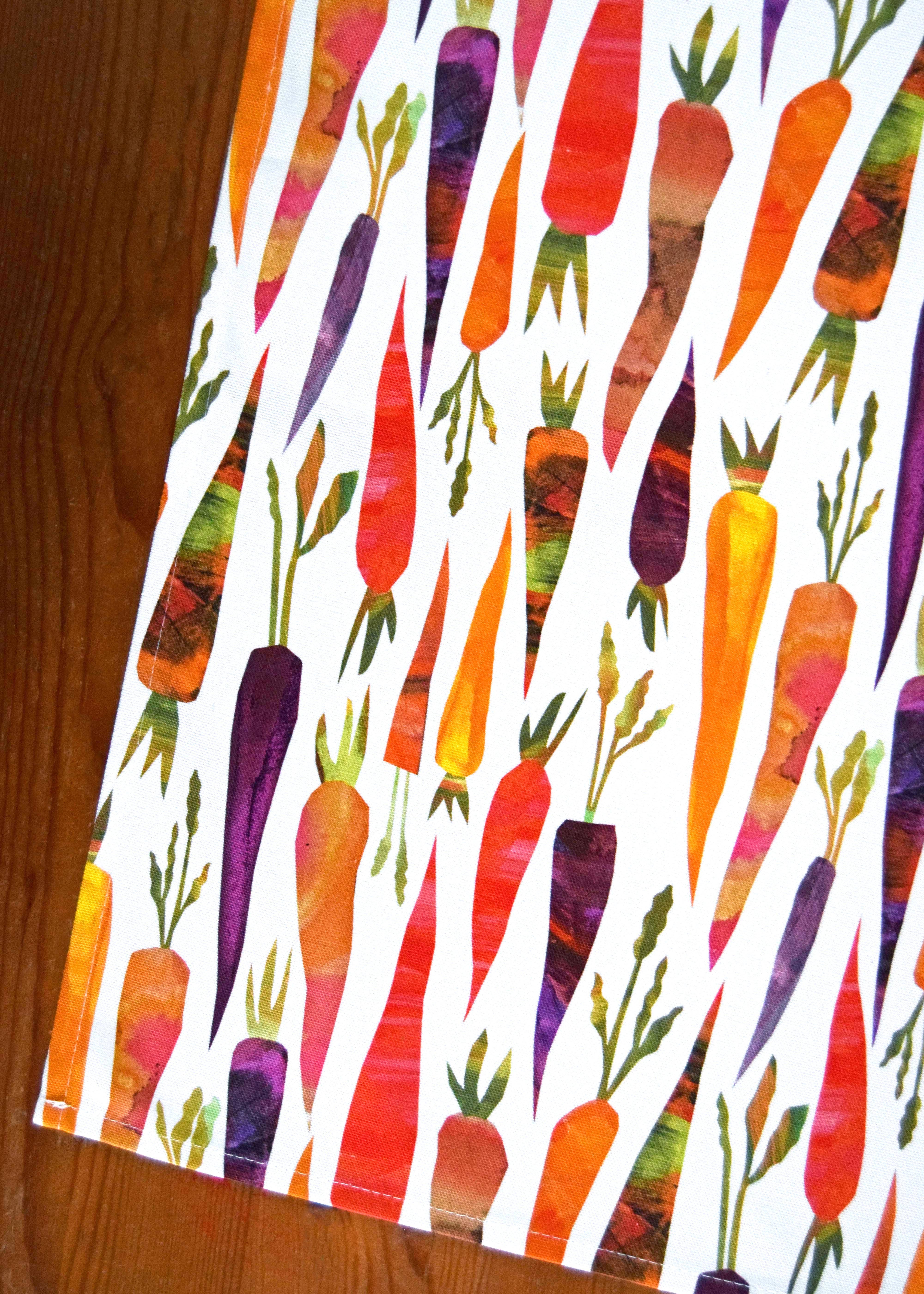 Freya Snow - Wholesale Tea Towel - White Carrots Cotton Tea Towel / Dish Towel / Kitchen Towel6