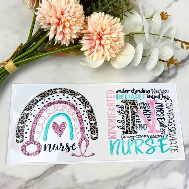 Nurse2 | Enveloppe UV DTF 16 oz pour la vente par HKS Custom Designs