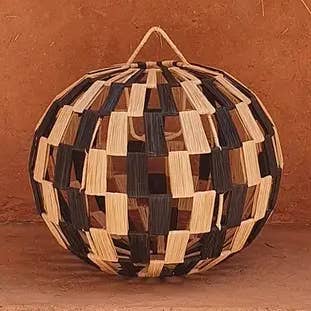 Moroccan Ball Lace Lantern Braided Raffia Suspension for wholesale by Terracotta Design LTD