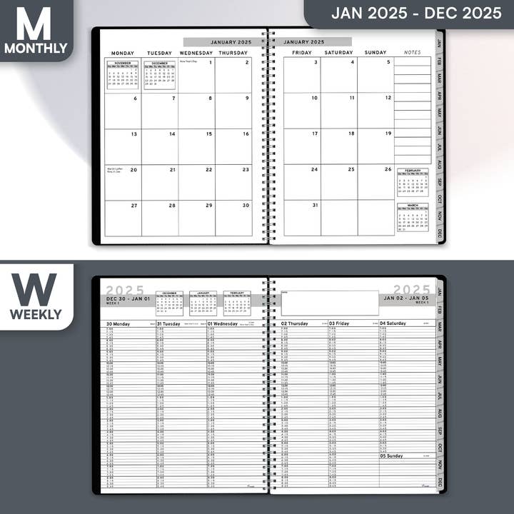 Ensight – wholesale Planner – Weekly Appointment Book for Jan-Dec 2025 Monthly Planner