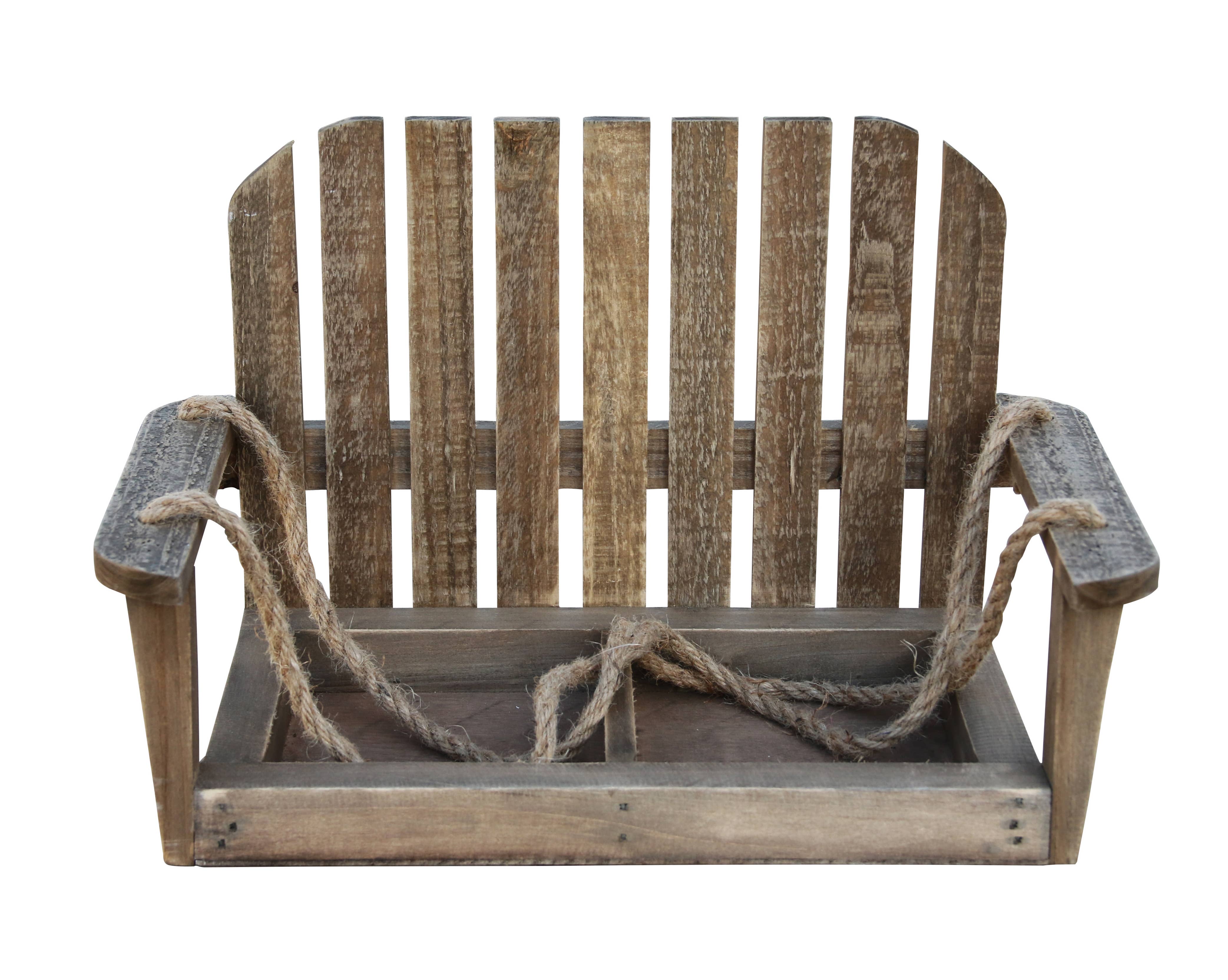 Cheungs Home Decor - Wholesale Bench - Roostvale Wooden Hanging Chair with Double Pot Storage2