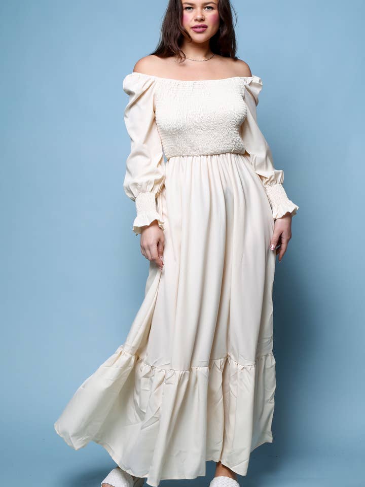 Flarix - Wholesale Dress - Women's - Smocked Square Neck Maxi Dress6