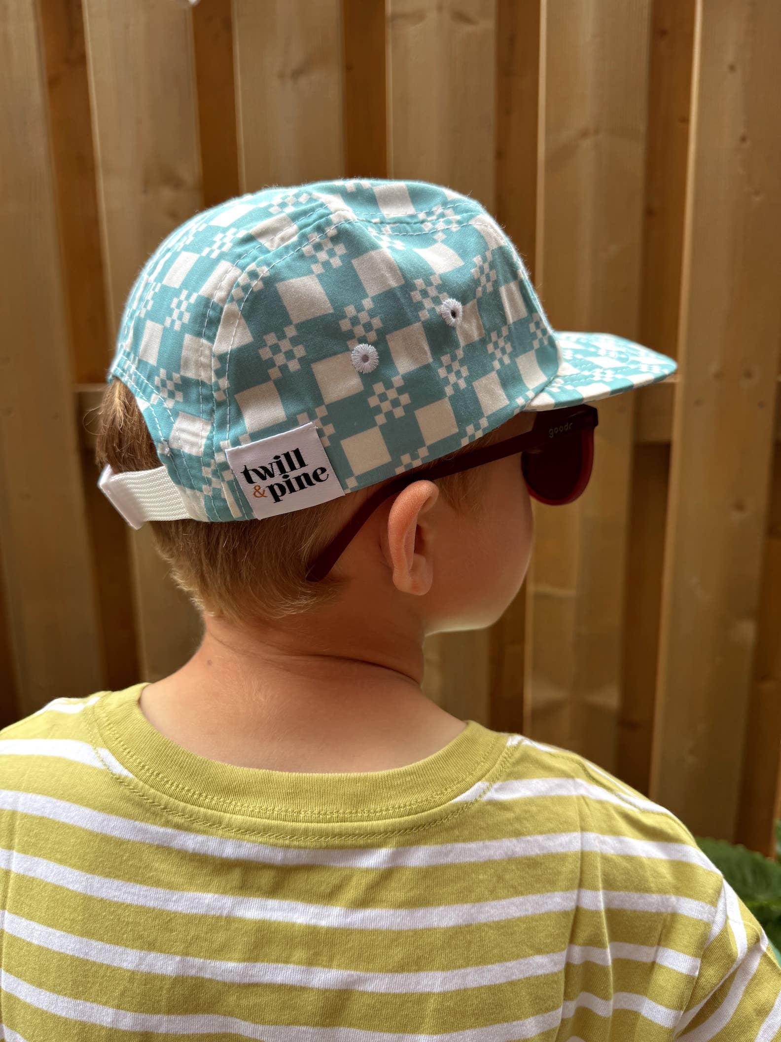 Twill & Pine 🇨🇦 - Wholesale Baseballpet - Kinderen - The Blue Check - Hoed met vijf panelen voor baby's en kinderen6