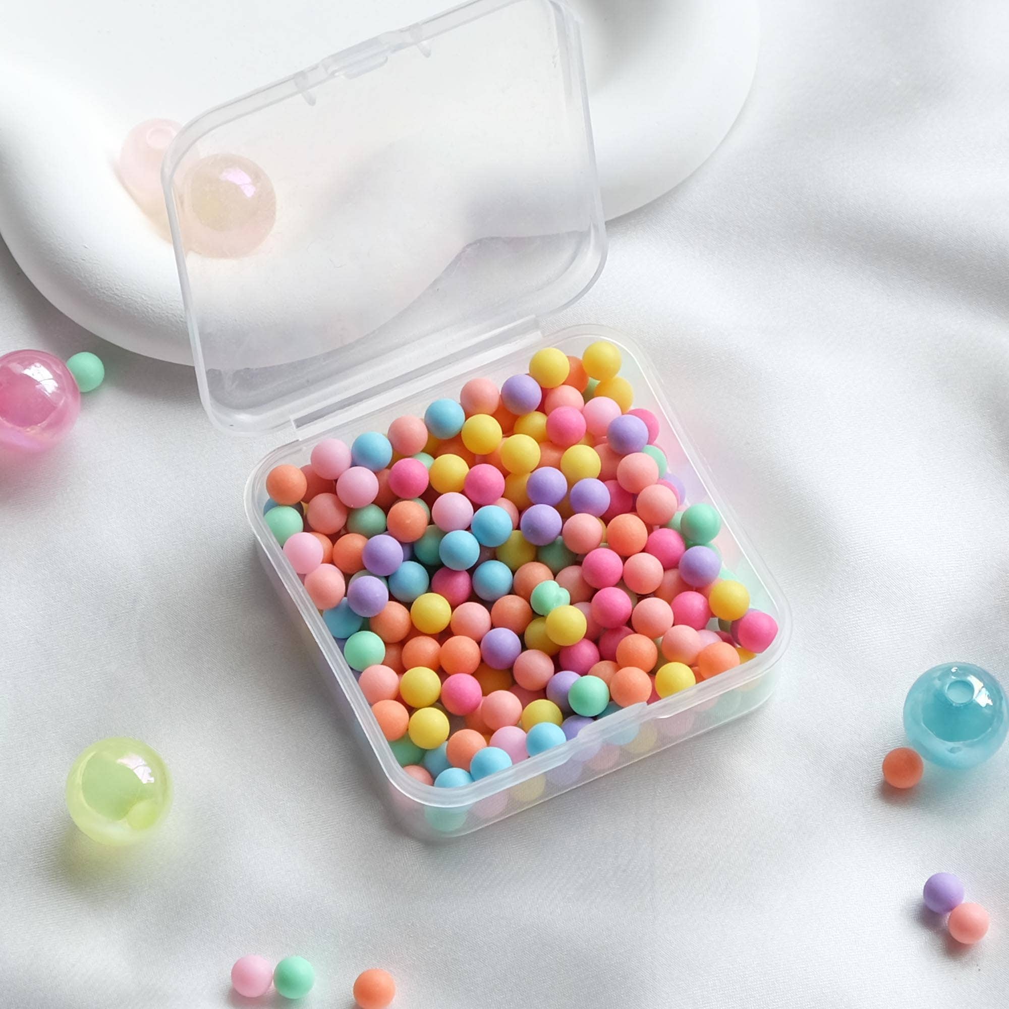 Moon Bunny – wholesale Craft supplies – Colourful Round Beads (no holes)0