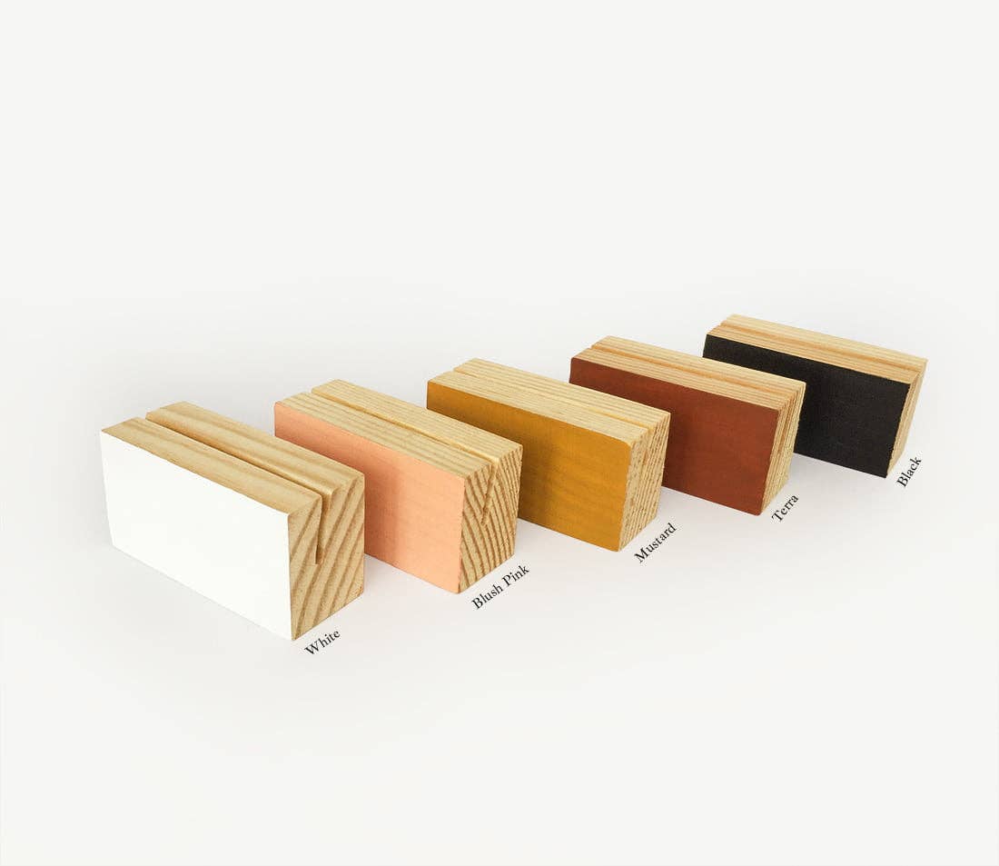 Wooden Objects Co - Wholesale Place Card / Place Holder - Color Block Wooden Photo Holder, Wood Picture Stand6