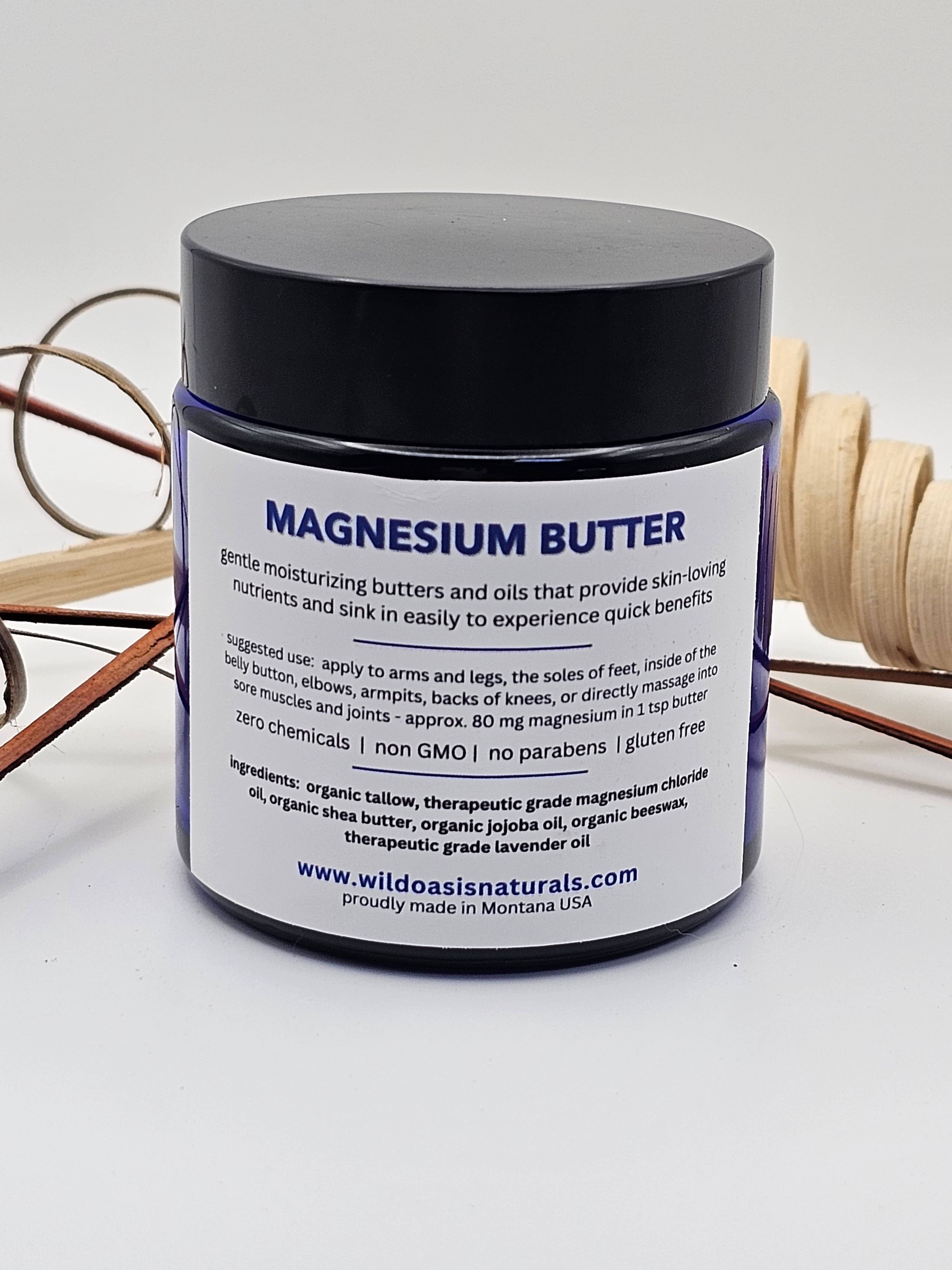 Wild Oasis Naturals – Engroshandel Håndcreme/lotion – Magnesiumsmør - 4 oz - Økologisk Talgmagnesiumcreme3