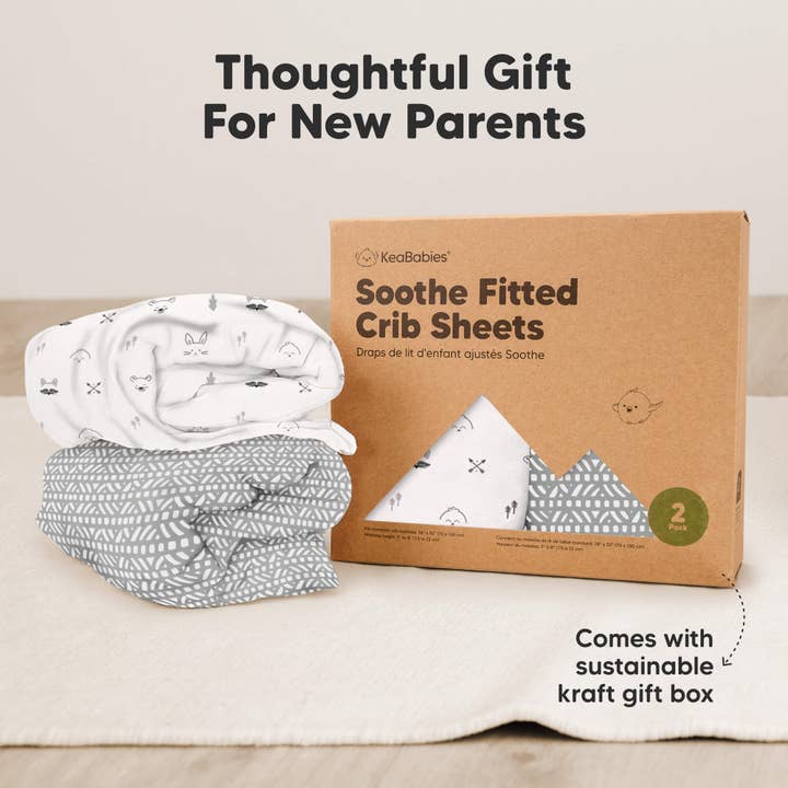 Nordic 2-pack Organic Cotton Fitted Crib Sheet for wholesale on Faire8