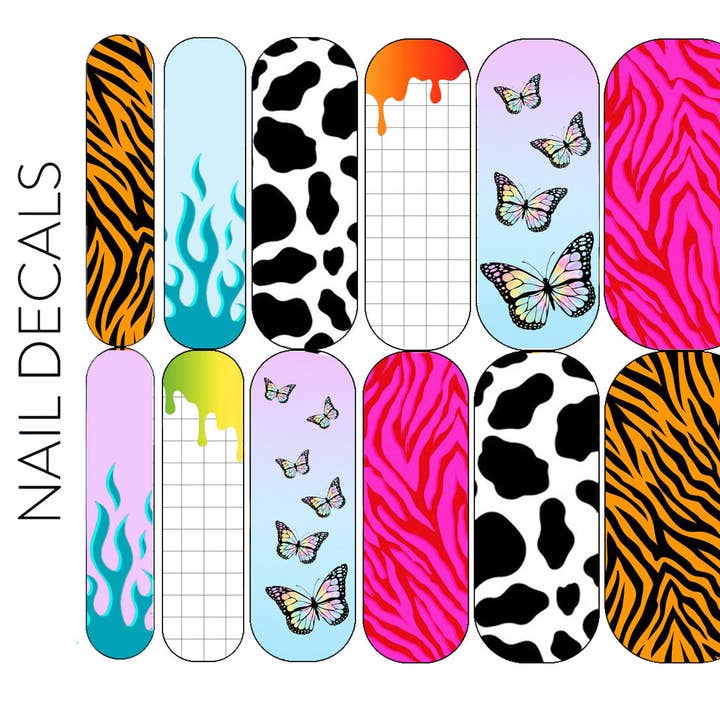 4 Abziehbilder stimmen nicht überein für den Großhandel von DIPPY COW NAILS