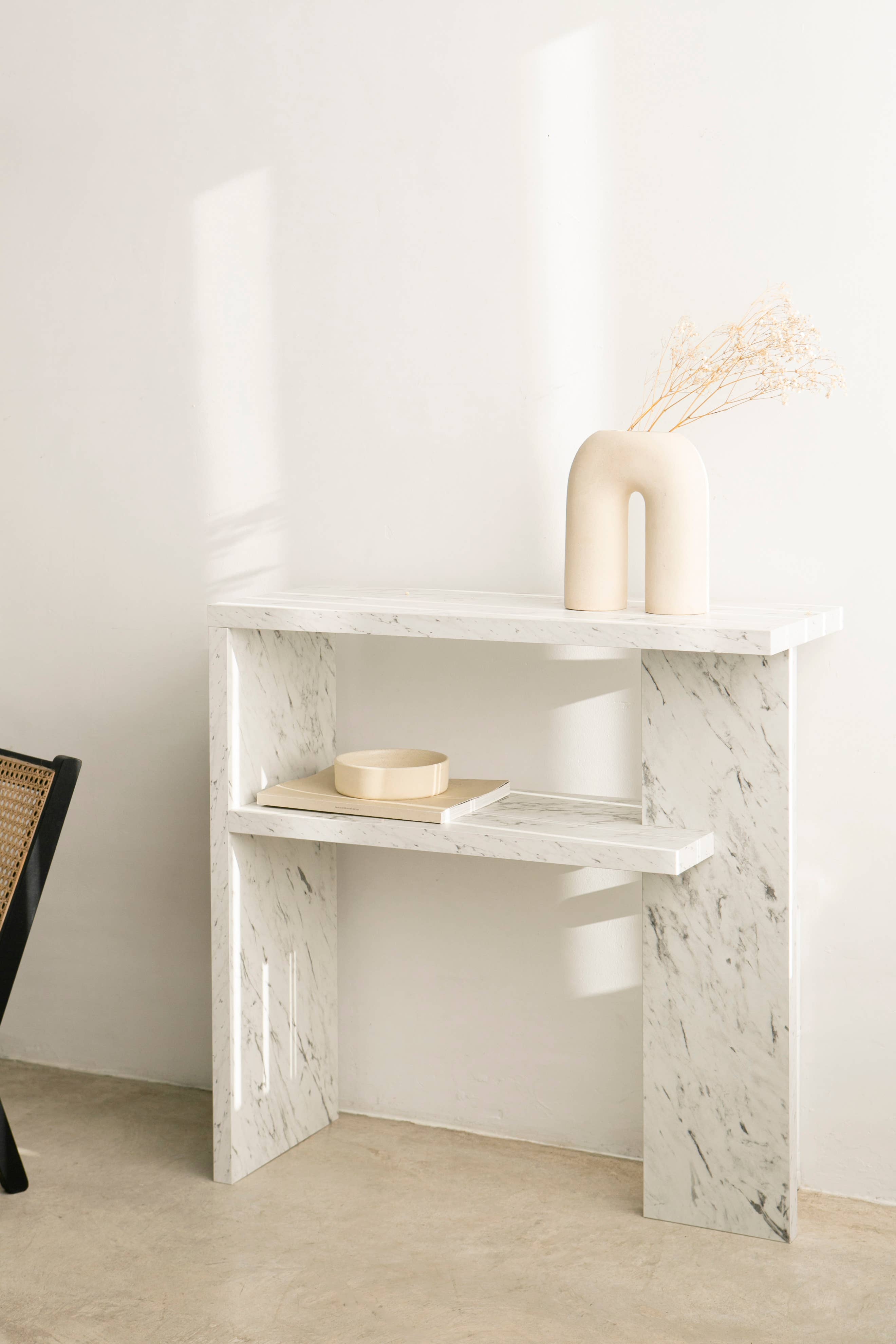Really Nice Things - Wholesale Console Table - White marble effect console 80cm3