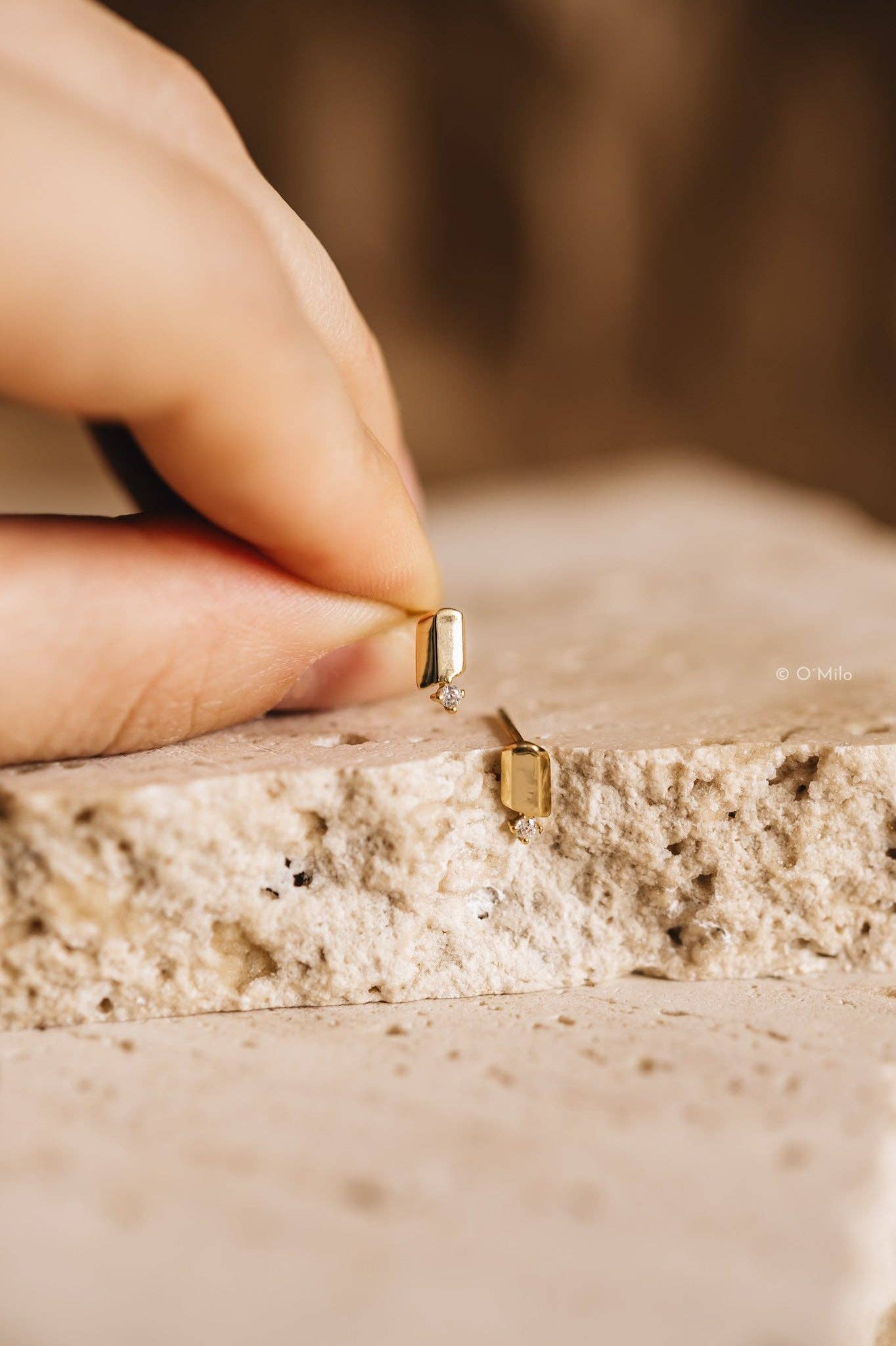 O'Milo – Engroshandel Ørestikkere – Golden Ember øreringe, Mia4