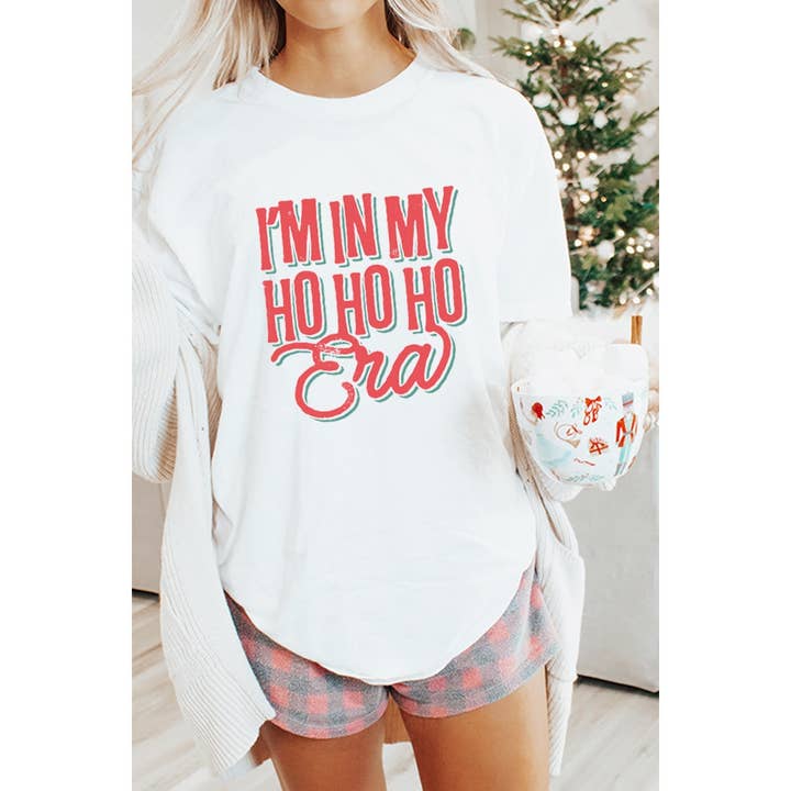HO HO HO ERA VINTAGE GRAPHIC OVERSIZED TEE for wholesale by Illustrated Society