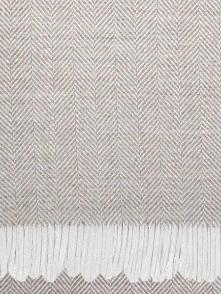 Luksus italiensk uldplaid MISTY. Dobbeltsidet. Beige for engroshandel hos SOWL