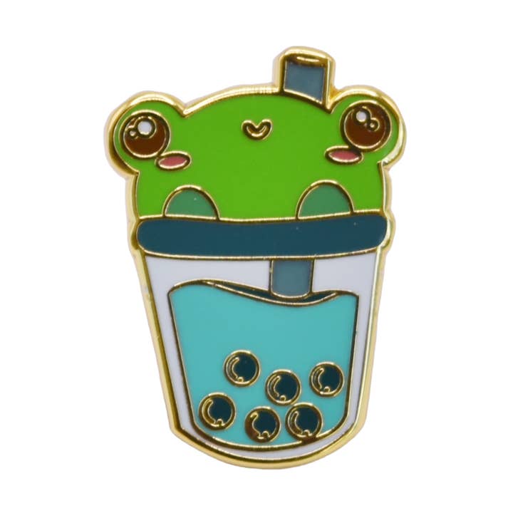 Boba Frog Pin; Asian Pins for wholesale by DoodlesbyIndy