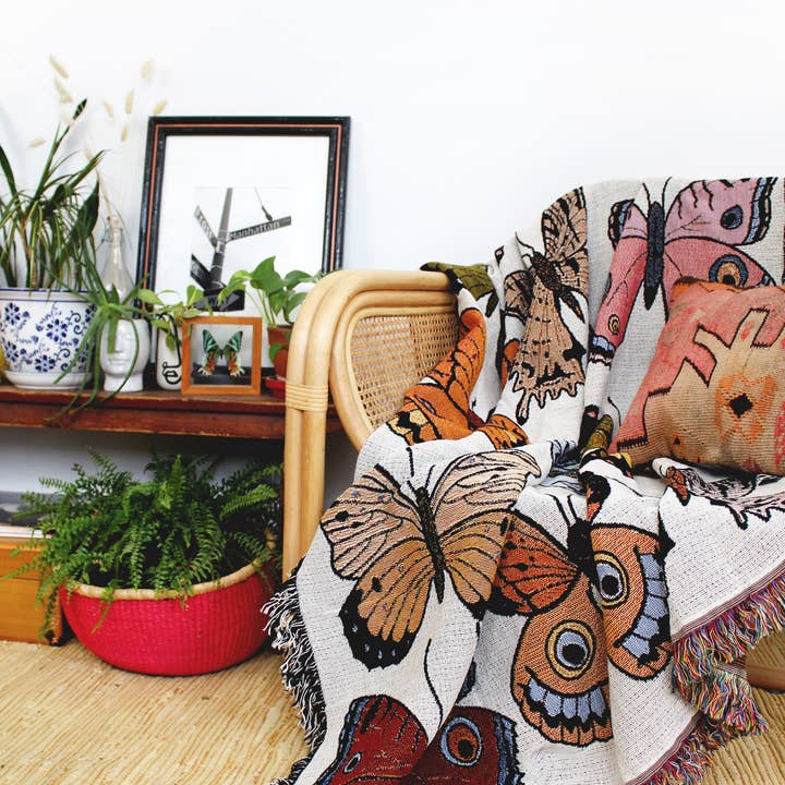 Calhoun & Co. - Wholesale Throw Blanket - Butterfly Tapestry Blanket