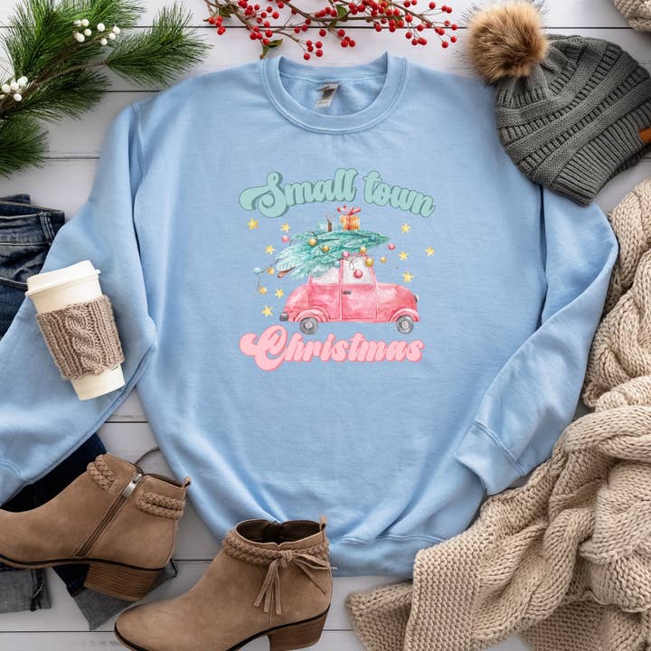 Polaire de Noël Small Town pour la vente par MidWest Tees