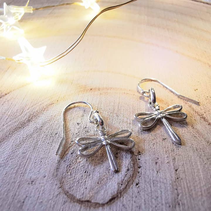 Hängende Libellen-Ohrringe aus Sterlingsilber für den Großhandel von Sophellie Jewellery