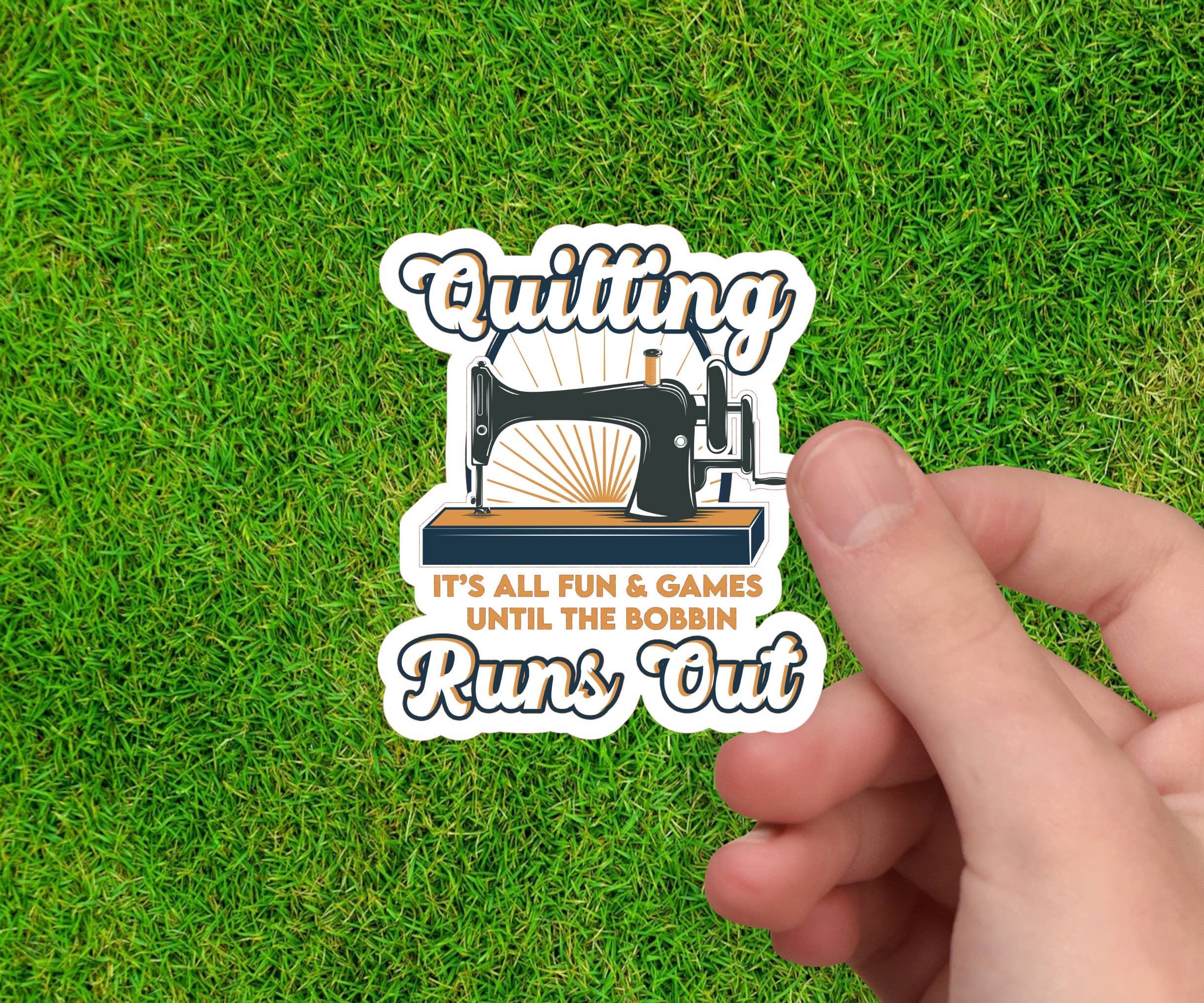 Dancing Dolphin Crafts – Engroshandel Klistermærke – Det er alt sjovt og spil, indtil spolen løber ud | Syning (Danish)