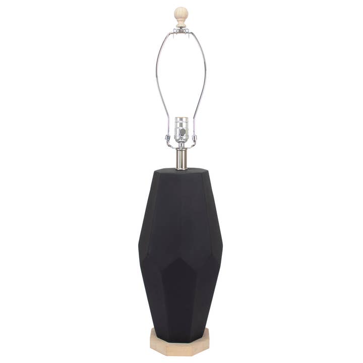 34"H Pacifica Table Lamp - Black (Base/Harp/Finial only) for wholesale by Couture Lamps