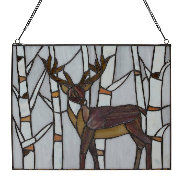 River of Goods - Wholesale Suncatcher - 11"H Majestic Deer Stained Glass Window Panel7
