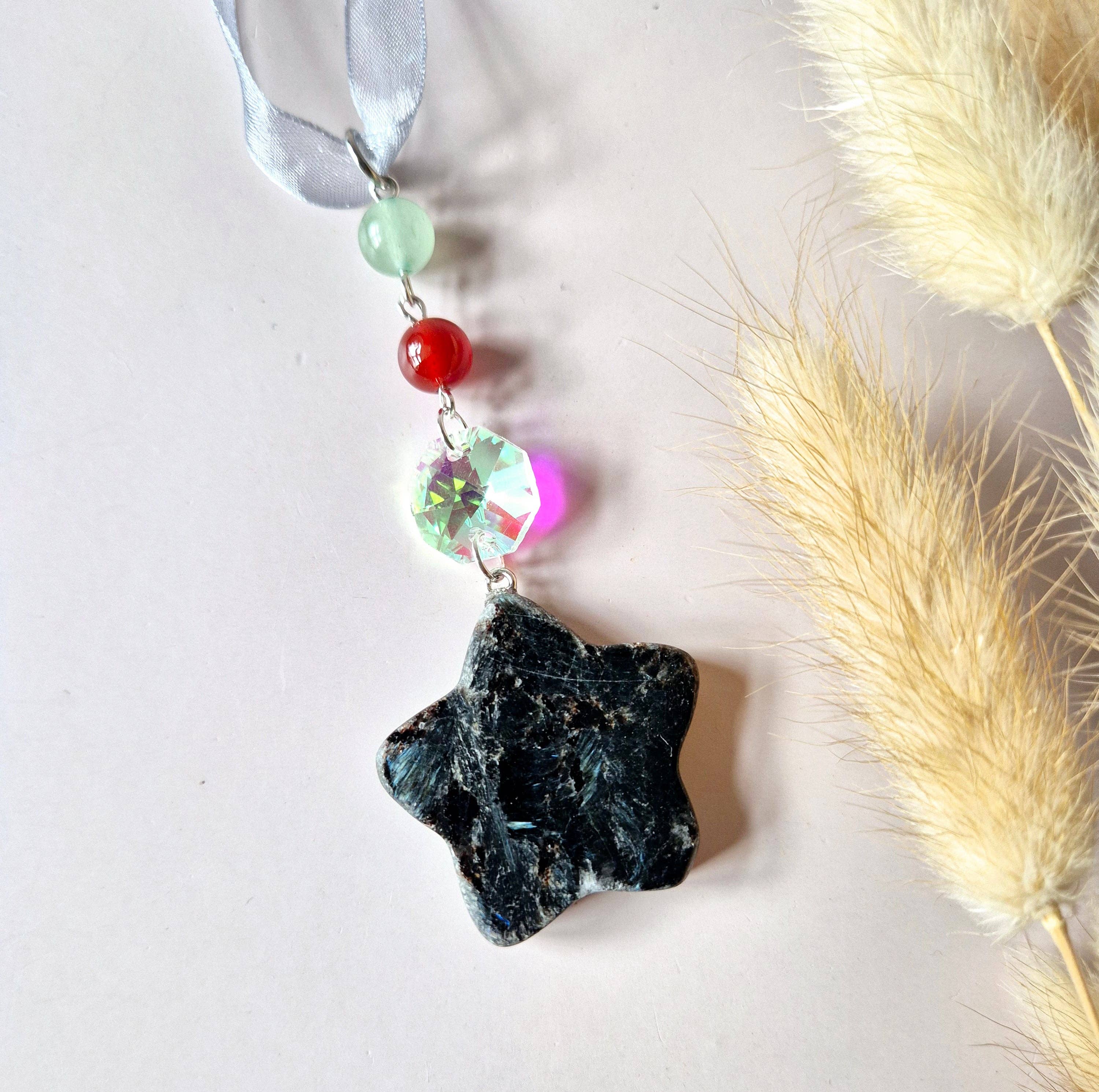 Moonlight Gemstones - Wholesale Suncatcher - Random Gemstone Christmas Star Pendants / Suncatchers14