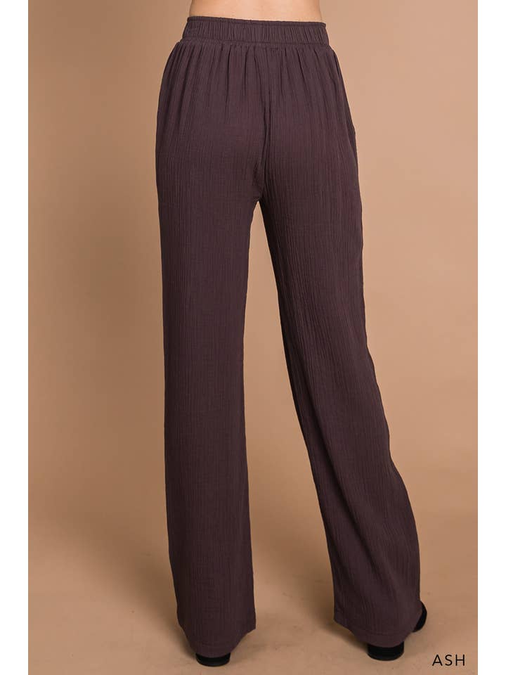 Cotton Bleu - Wholesale Pants - Women's - 80966W - Women's Cotton Gauze Wide Leg Pants4