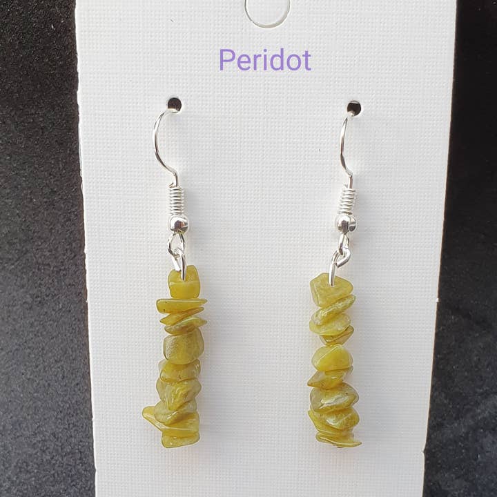 Peridot Krystal Øreringe for engroshandel hos Sweetpea Creations