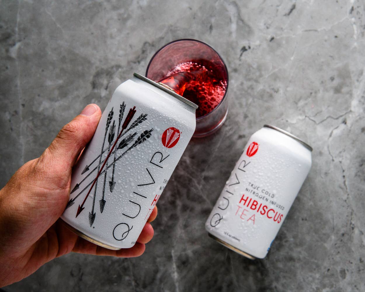 QUIVR - Wholesale Iced Tea - Nitro Hibiscus Iced Tea 12oz Cold Brew Drink | Keto | Paleo11