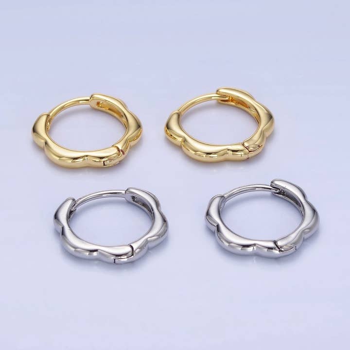 14K Guld Fyldt 13mm Runde Huggie Øreringe i Guld & Sølv | P478 P479 for engroshandel hos Aim Eternal