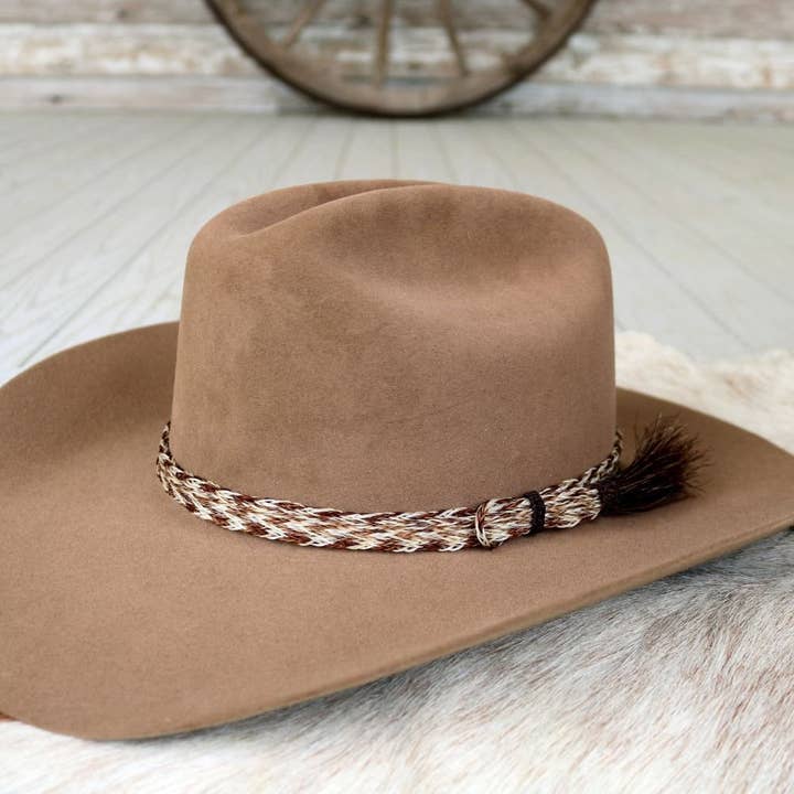 Willow Lane Hat Co. - Wholesale Hat Accessory - Women's - Horsehair Braided 6 Strand Hat Band - Chestnut5
