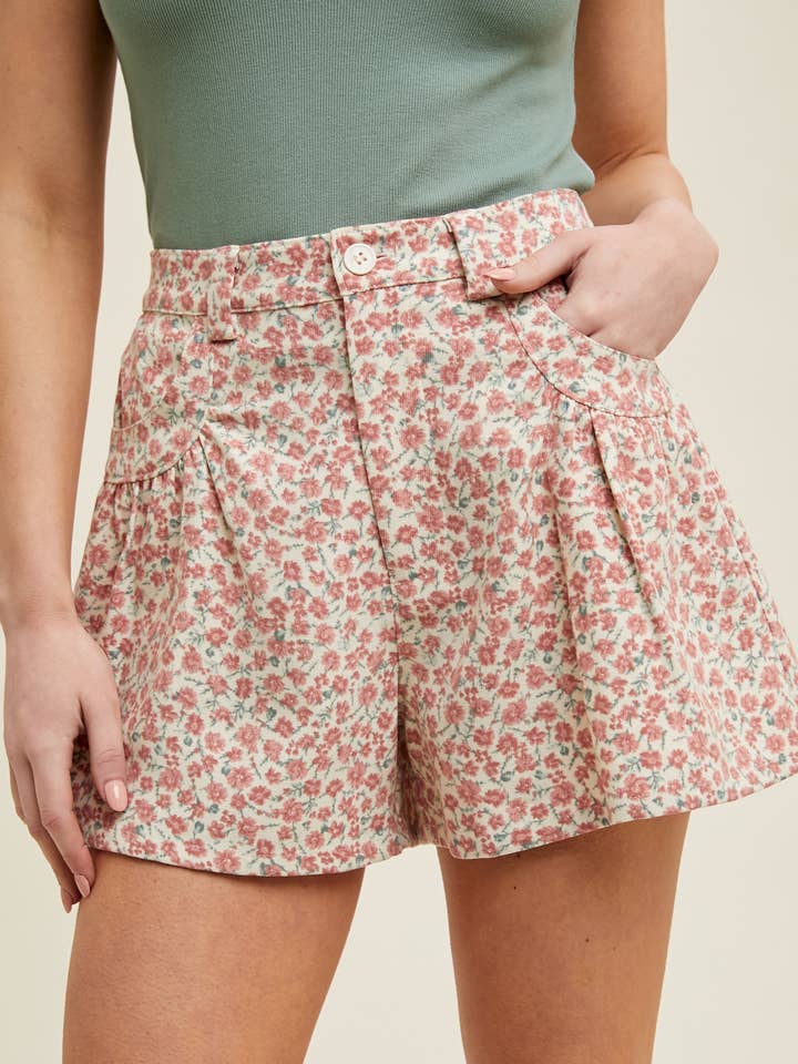BLOMSTREDE SHORTS MED BREDE BEN / WL25-10270 for engroshandel hos Wishlist Apparel