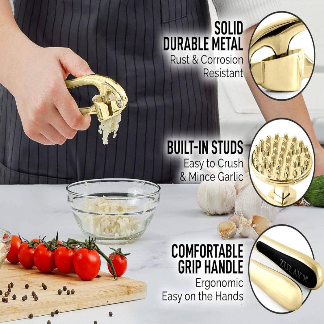Zulay Kitchen – wholesale Köksverktyg/-pryl – Premium vitlökspress – Lättpressat ergonomiskt handtag12