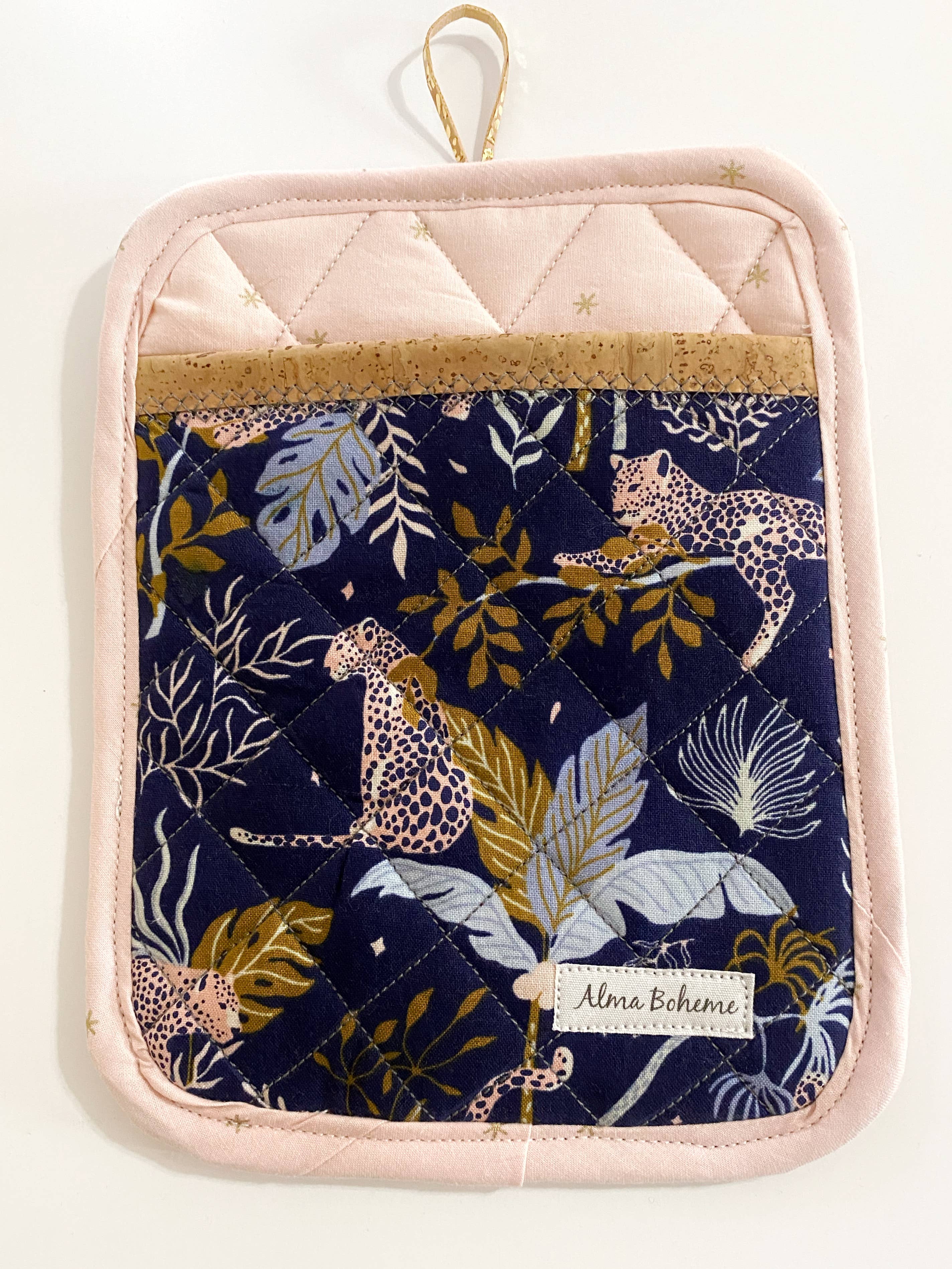 Alma Boheme Handmade - Wholesale Ovenwant/pothouder - Duurzame pannenlap van kurk en katoen met zakje37