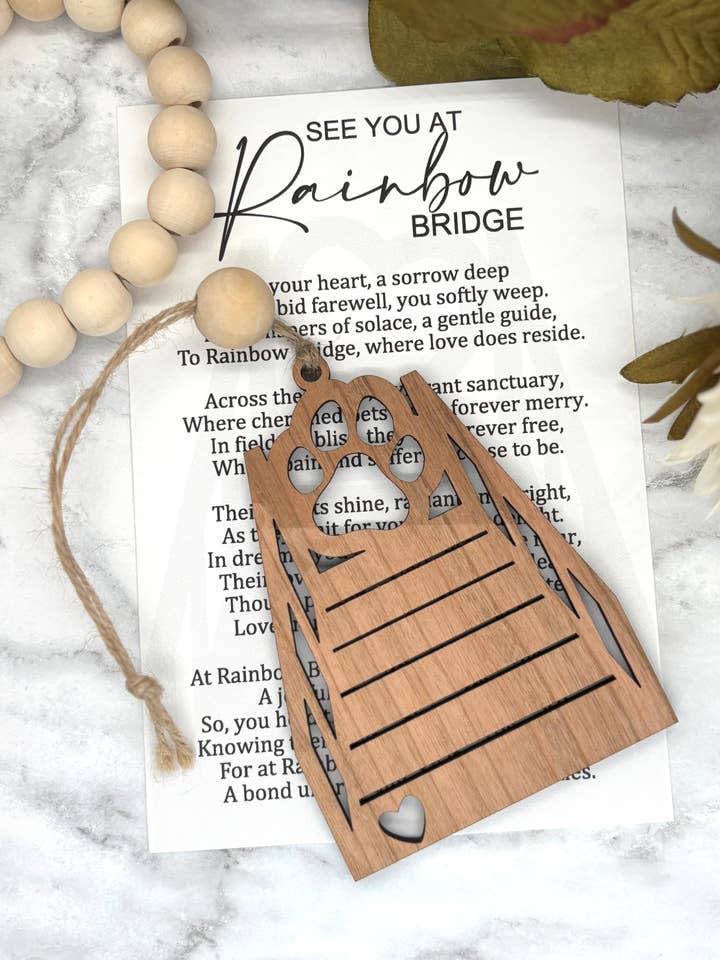 Pet-See You at Rainbow Bridge Story Card Charm for wholesale by Harris Girl Creations