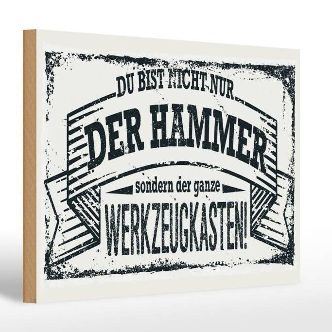 Sinal de madeira dizendo 30x20 cm Você não é apenas o sinal decorativo do martelo por atacado de Femer