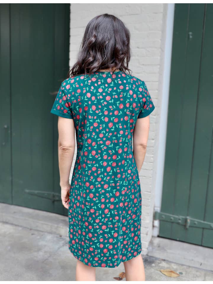 Passion Lilie - Wholesale Dress - Women's - Woodland Rose Fall Floral Organic Dress4