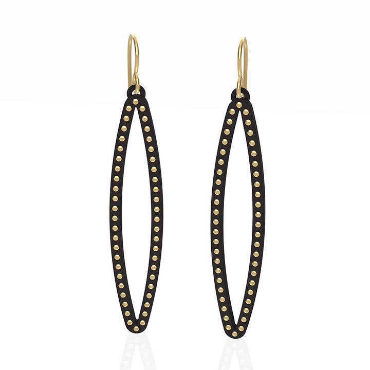 PETAL earrings: MEDIUM with gold studs: 9 colors for wholesale by Ree Gallagher Jewelry