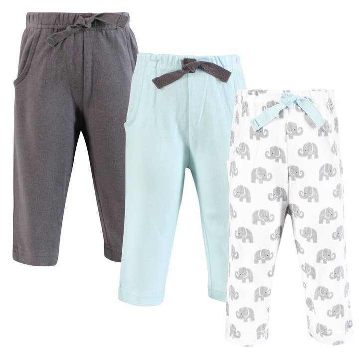 BabyVision - Vente Pantalon – bébé - Hudson Baby Pantalons et Leggings en Coton, Éléphant Gris Peint