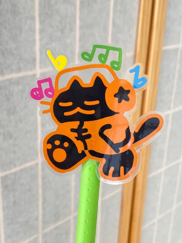 jammin' cat sticker for wholesale by CATDAD SHOP
