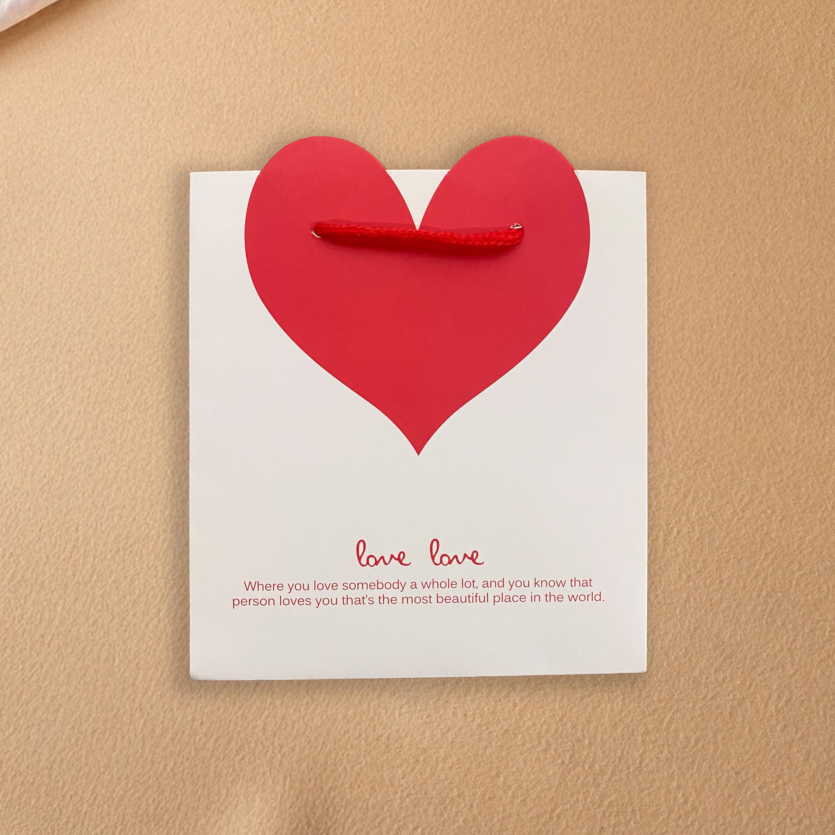 ByHome - Wholesale Gift Bag - Dual-Colored LOVE Heart Shape Gift Bag w/ tissue 6