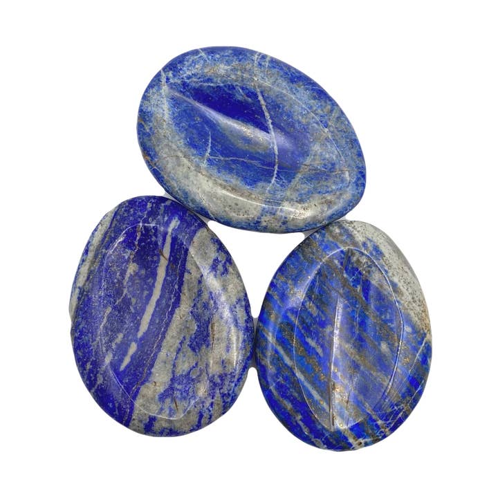 Lapis Lazuli Worry Stone - Large Palm Stone for wholesale by Crystal + Craft