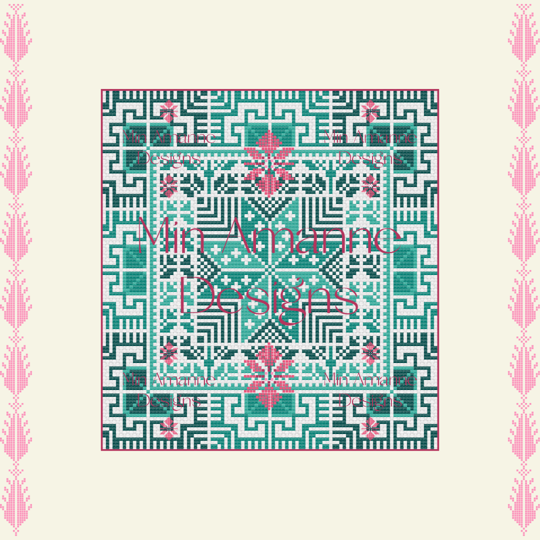 Min Amanne Tatreez Designs - Wholesale Embroidery/Cross Stitch Supplies - Najmat El Khalil Tatreez Kit2