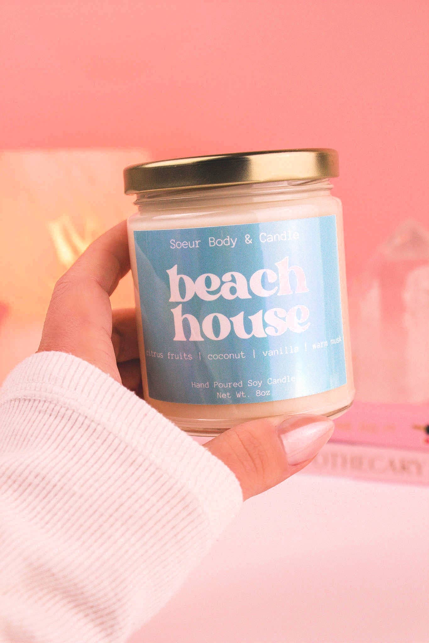 Soeur Body and Candle - Wholesale Jar/Filled Candle - Beach House Soy Candle2
