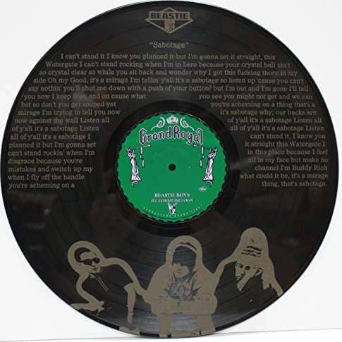 Gold Record Outlet - Vendita all'ingrosso Decorazione da parete 3D - Beastie Boys Sabotage Ltd Edition, disco LP in vinile da 30,5 cm, laser