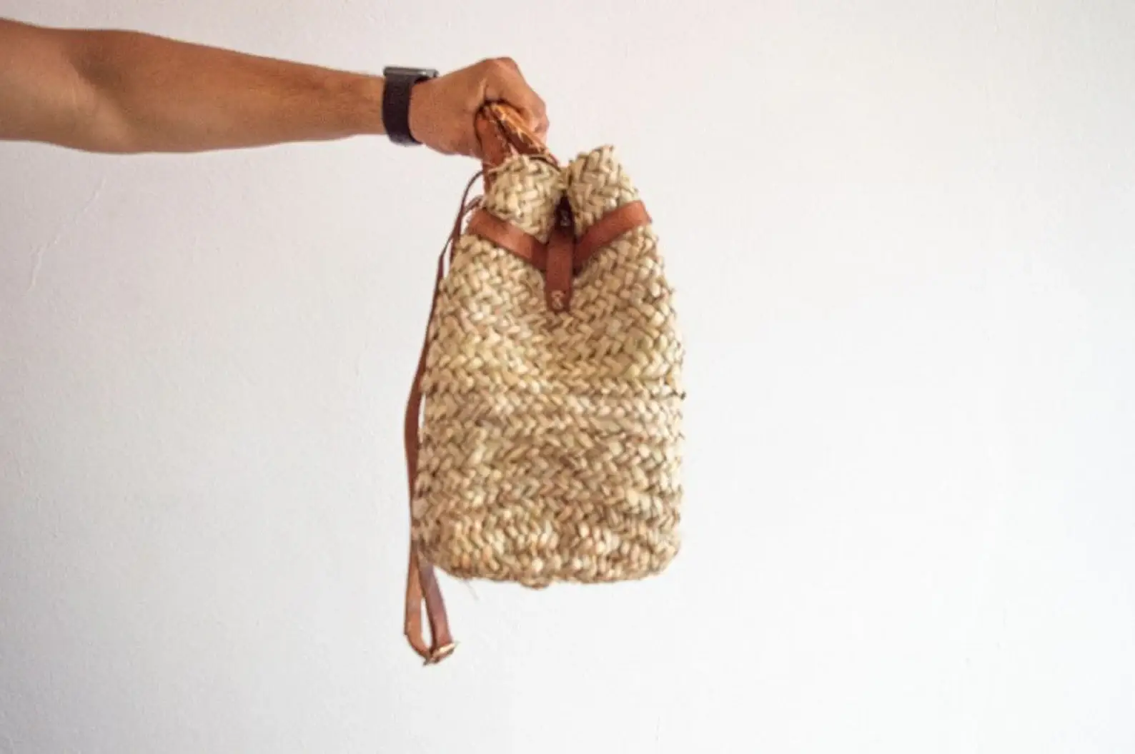 DarKech - Wholesale Draagtas - Dames - Handgemaakte stro tote tas met leren bandjes – Franse tas3