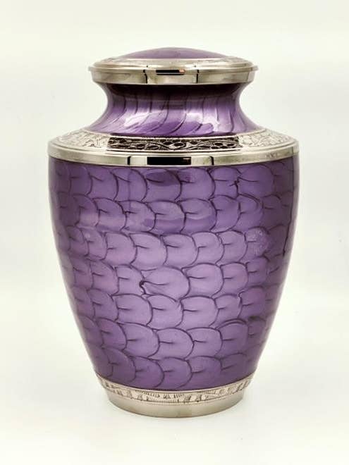 Elegant Cremation Urn with Silver Accents in 7 colors for wholesale by 1 DOLLAR IMPORTS, LLC