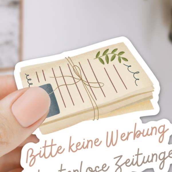 Adesivo per cassetta postale Nessuna pubblicità - impermeabile per la vendita all'ingrosso da parte di Tilda&Theo