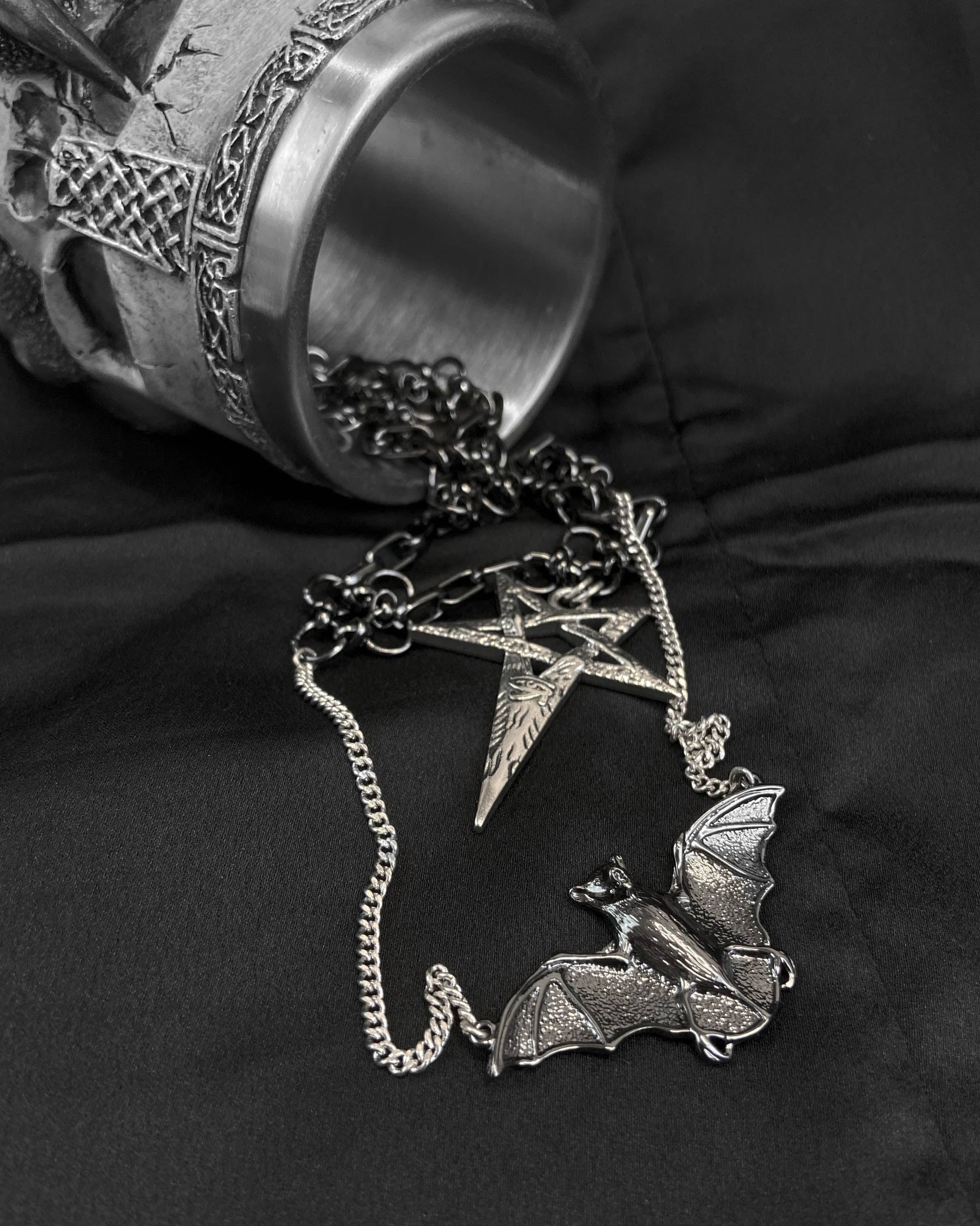 Pamela Mann – wholesale Pendant/charm necklace – Two Row Bat Collar0