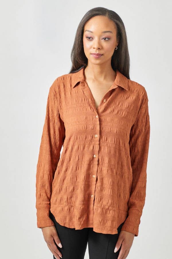 Mystree - Wholesale Button Down Shirt - Women's - 60209 Textured Button Down Shirt28